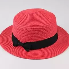 Imagem do Chapéu do verão para o pai e a criança, chapéu de palha largo com viseira do sol para mulheres, praia e curso, projeto novo