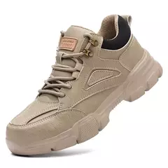 Sapatos de segurança de trabalho botas de segurança masculinas anti-esmagamento sapatos de trabalho com biqueira de aço botas de trabalho anti-facada tênis de segurança masculino - comprar online
