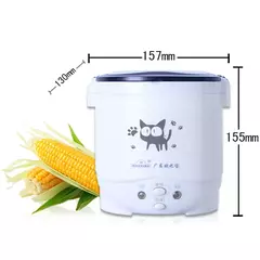 Mini Fogão De Arroz Elétrico MultiCooker Portátil Fogões De Arroz Doméstico 12V 24V 220V Panelas De Máquina De Cozinhar Panelas Para O Caminhão Do Carro Casa - comprar online