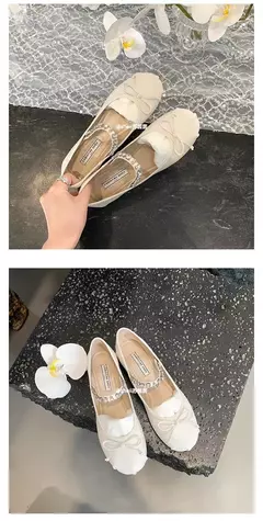 Imagem do Sapatilhas com nó borboleta para mulheres, sapatos Mary Jane, sandálias casuais femininas, calçado feminino, fora, slides de moda, Lolita, Novo, 2022, 2024