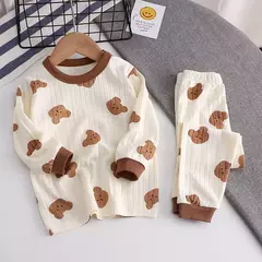 Conjuntos de pijamas de manga comprida para crianças, design bonito, tecido leve e confortável, pijamas, roupas para crianças - comprar online