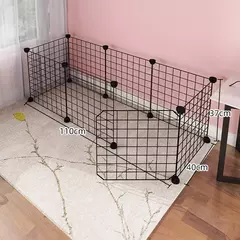 Cerca para animais de estimação, gaiola para cães, interior, malha de ferro criptografada, gaiola para gatos, emenda gratuita, coelho, cobaia, cerca de chinchila - comprar online