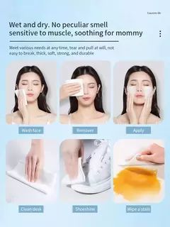 Toalhas faciais descartáveis extra grossas, Suave e Absorvente, Toalhetes removedores de maquiagem de algodão - Wolf Magazine