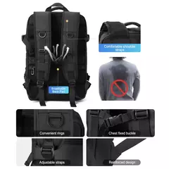 Mochilas expansíveis impermeáveis para homens Likros, grande capacidade, mochila de viagem de negócios, Weekend Laptop Bag, Carry on - comprar online