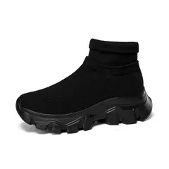 Sapatos de corrida ultraleves para homens e mulheres, tênis de meia respirável, tênis esporte top alto, sapatos de plataforma, moda, tamanho 45 - loja online