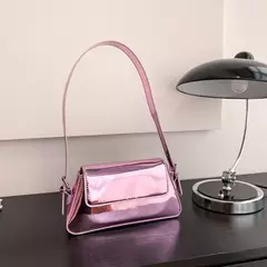 Bolsa de axila a laser prateada para mulheres, bolsa de ombro, alça superior, bolsa feminina, marca designer, luxo, chique - loja online