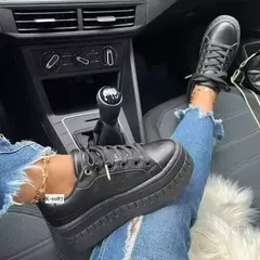 Sapatilhas de salto respirável para mulheres, sapatos casuais vulcanizados, sapatos de caminhada ao ar livre, moda feminina - comprar online