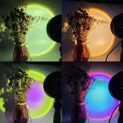 LED USB Sunset Lamp, Nightlights, Projetor, Birthday Party, Mood Lights, Quarto, Sala de estar, Fotografia de parede