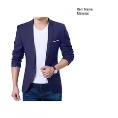 Casaco de terno formal masculino, um botão, preto, azul, vermelho, slim fit, blazer de moda, jaqueta casual, roupas masculinas na internet