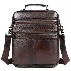 Westal Mensageiro de Couro Genuíno Bag, Laptop sacos para documentos, saco de negócios, Bolsas de ombro masculinas, 13 ", 6173