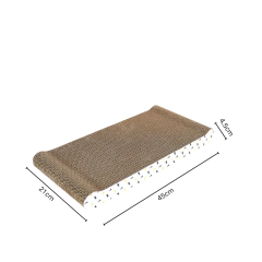 Imagem do Placa para arranhar gatos, caixa de cartão para arranhar gatos de interior, cama reversível e durável com catnip