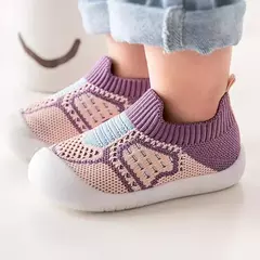 Imagem do Sapatos de malha respirável para recém-nascido, meias infantis, fundo macio, antiderrapante, menino e menina, 0 a 5 anos, verão