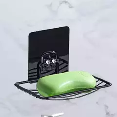 1pc-de aço inoxidável saboneteira punch-livre prego-livre banheiro única camada dreno parede pendurado otário caixa de sabão luz prateleira de luxo - comprar online