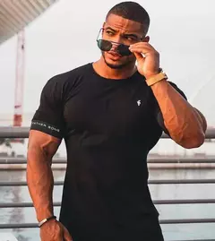 Camiseta corrida de manga curta masculina, camiseta respirável casual, blazer de treino fitness, corrida ao ar livre, verão, alta qualidade, nova - Wolf Magazine
