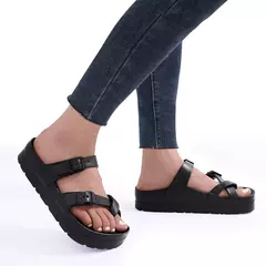 Imagem do Pallene-Sandálias femininas de plataforma tamancos, chinelos de sola grossa, sandálias femininas de praia ao ar livre com suporte de arco, sapatos macios de EVA