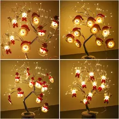 Snowman LED Garland String Light, ornamento de árvore de Natal, Feliz Natal Decorações para casa, presentes de Natal, 2024 - loja online