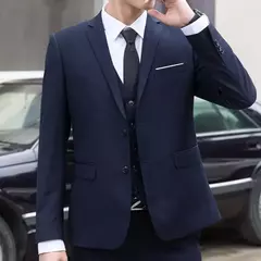 Casaco de terno formal masculino, um botão, preto, azul, vermelho, slim fit, blazer de moda, jaqueta casual, roupas masculinas