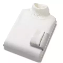 Pulôver de gola alta masculino, gola alta, velo, quente, slim fit, suéter casual, jumper monocromático, tendência de inverno, 4XL - loja online