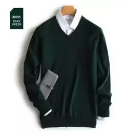 Pulôver de caxemira masculino, suéter clássico de algodão quente, camisa para outono e inverno, 2022