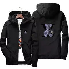 Jaqueta esportiva com capuz de montanhismo masculina, jaqueta estampada casual elegante, marca de luxo, top de alta qualidade, nova, 2024 - loja online