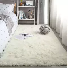 Tapete De Lã De Seda Tie-Dye Tapete De Quarto Espessado Cabelo Comprido Cobertor De Cama De Janela, Simples Ins Vento, Cor sólida, Sala De Estar, Atacado - comprar online