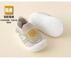 Sapatos de malha respirável para recém-nascido, meias infantis, fundo macio, antiderrapante, menino e menina, 0 a 5 anos, verão na internet