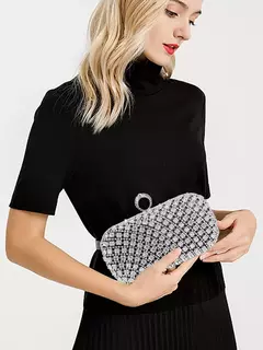 Bolsa quadrada de strass pequena, bolsa de ombro, bolsas femininas, carteiras, bolsa de noite para casamento, tendência, designer de luxo - Wolf Magazine