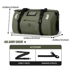 Universal impermeável motocicleta cauda sacos, assento traseiro, ciclismo, acampamento, viagens, moto, scooter, pacote de bagagem do esporte, 66L, 40L