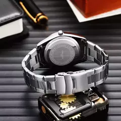 CHRONOS-Relógio de pulso masculino quartzo em aço inoxidável, impermeável, data luminosa, luxo, relógio masculino, Top Brand - comprar online