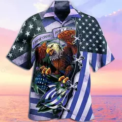 Camisa havaiana com estampa 3D masculina papagaio, blusa de praia casual manga curta, camisa lapela vocacional, moda menino na internet