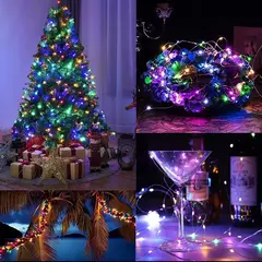 LED Solar Fairy Lights String para decoração ao ar livre, lâmpadas, festão, Natal, pátio, terraço, jardim, festa, jardim