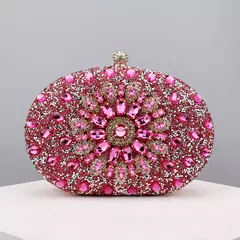 Sacos De Noite De Strass Flor, Embreagem De Baile De Metal, Embreagem De Diamantes Com Corrente, Bolsas De Ombro Para Casamento, Bolsa Feminina
