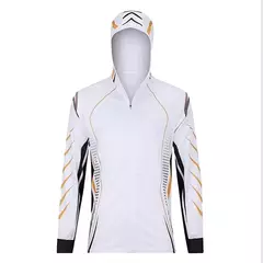 Camisas de pesca masculinas com capuz longo, jaqueta UV respirável, camiseta ao ar livre, zíper completo, upf 50, verão unissex - loja online