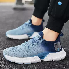 Tênis de corrida leve macio casual masculino, tênis esportivo ao ar livre, antiderrapante para caminhada, resistente ao desgaste, tênis de corrida - loja online