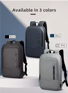 Mochila HK Slim para Homens, Sacos de Laptop, Impermeável, Minimalista, Negócios, Carregamento USB, Casual, Viagem, Trabalho, 15,6";;VERDADEIRO;;"8228-Black na internet