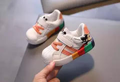 Sapato de caminhada macio infantil, Anti Slip, Sapatilhas Respiráveis, Sapato de Borda Única, Meninos e Meninas, Bebê, Primavera e Outono - loja online