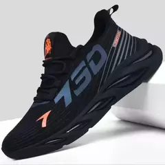Tênis casual de slip-on masculino, tênis de corrida respirável, caminhada e treinamento ao ar livre, tênis na moda na internet