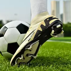Sapatos de futebol masculino de sola FG, sapatos de gramado ao ar livre, grampos longos especiais, botas esportivas de equipe superior alta, resistência ao desgaste, tamanho 36-45 - Wolf Magazine
