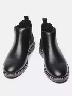 Imagem do Botas de couro chelsea masculinas, marca de moda confortável, 40-46, 2024