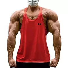 Imagem do Camiseta de algodão sem mangas masculina, ginásio musculação, longarina de regatas em y, fitness, respirável, coletes musculares de treino, verão, legal