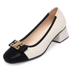 Sapatos simples de boca rasa macia, estilo francês, couro macio, com todos os f - comprar online