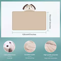 MICHLEY-toalhas de banho com capuz para criança, roupão macio, cobertor swaddle de sono quente, chuveiro para meninos e meninas, recém-nascido 0-9T - loja online