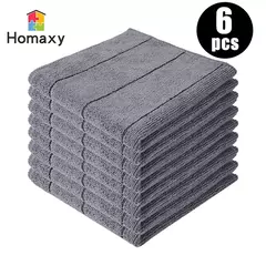 Homaxy-Microfiber Kitchen Towels, Thick Magic Dishcloth, Toalha de limpeza doméstica, Pano de lavagem macio, Absorvente polonês, Pano limpo, 6pcs - Wolf Magazine