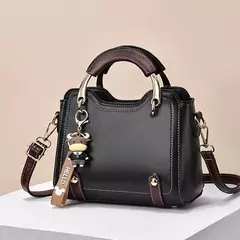 Bolsa de ombro estampada em couro para mulheres, bolsa única, marca designer de luxo, bolsa monograma, nova, 2024 na internet