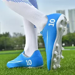 Imagem do Chuteiras masculinas de futebol de tornozelo baixo, botas profissionais de campo ao ar livre, tênis antiderrapante, confortáveis e leves, unissex, botas cravejadas