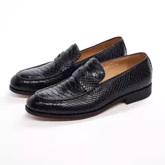 Felix Chu-mocassins de couro genuíno masculino, padrão de cobra pontiagudos, s na internet