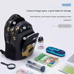 Mochila De Futebol Anime para Crianças, Sacos escolares de viagem para adolescente, Mochila para menino na internet