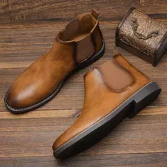 Imagem do 40 ~ 46 Homens Chelsea Botas Marca Retro Confortável 2023 Moda Masculina Botas # KD5241
