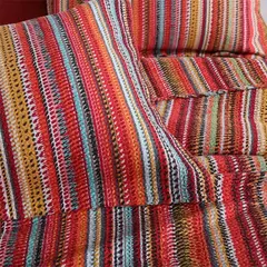 Bohemia Listrado Algodão Colcha Acolchoada para Cama, Colcha Set, Colcha de Verão Reversível, Cobertor Consolador, Cobertura de Cama Queen Size - Wolf Magazine