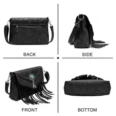 Imagem do Celela design original bolsa de ombro para as mulheres couro do plutônio luxo embreagem designer bolsas ocidental bolsa franja saco do mensageiro